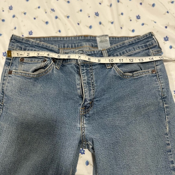 Vintage Levi 519 ‘04 Y2K Low Stretch Flare Jeans Juniors Size 9 JR M Dark Wash. - Picture 3 of 14